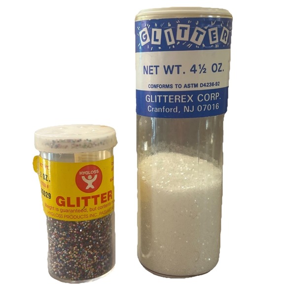 Other - Vtg Lot Glitterex Crystal Glitter & Hygloss Multicolor Crafts Art DIY